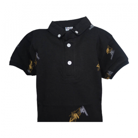Tricou cu maneca scurta pentru baieti Modima 180323-U, Negru [2]