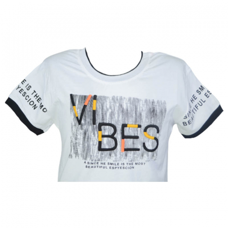 Tricou cu maneca scurta pentru baieti OLC SVR 230323-A, Alb [2]
