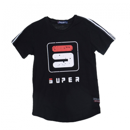 Tricouri baieti - Tricou cu maneca scurta pentru baieti Happy House HB-2237, Negru