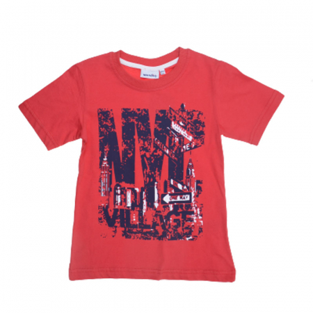 Tricouri baieti - Tricou cu maneca scurta pentru baieti Wendee BV01300299R-2, Rosu