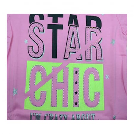 Tricou cu maneca scurta pentru fete Happy House FOFO-062R, Roz [2]