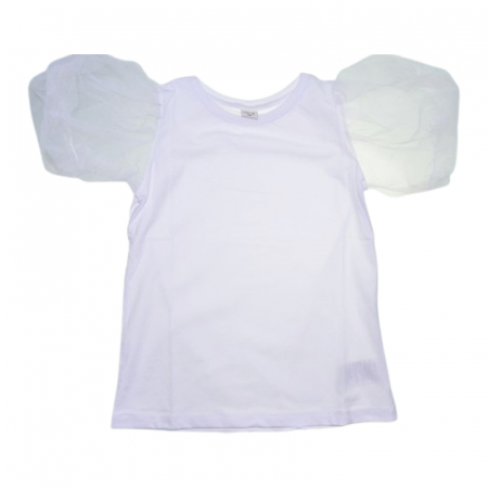 Tricouri fete - Tricou cu maneca scurta pentru fete, Atut TR0204, Alb