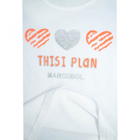 Tricou cu maneca scurta pentru fete Happy House T110323-2, Alb [2]