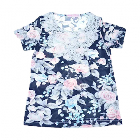 Tricouri fete - Tricou cu maneca scurta pentru fete Happy House CVC-1550-2, Multicolor