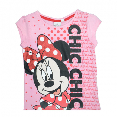 Tricouri fete - Tricou cu maneca scurta pentru fete Minnie E Plus M T110323-1, Roz