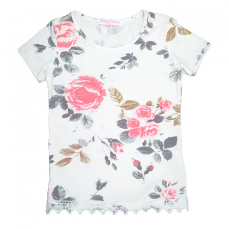 Tricouri fete - Tricou cu maneca scurta pentru fete Happy House CVC-882-M, Multicolor