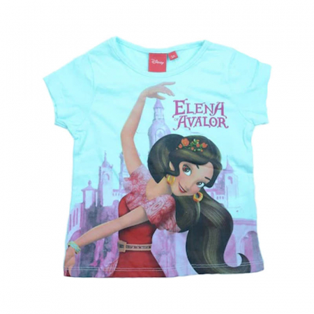 Tricouri fete - Tricou maneca scurta pentru fete Sun City Elena of Avalor ER1224, Turcoaz
