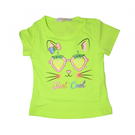 Tricouri fete - Tricou cu maneca scurta pentru fete Happy House HH361B, Verde