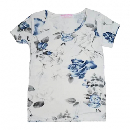 Tricouri fete - Tricou cu maneca scurta pentru fete Happy House CVC-8821, Alb