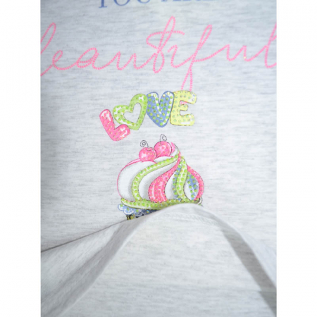 Tricou cu maneca scurta pentru fete Happy House T110323-22, Gri [2]