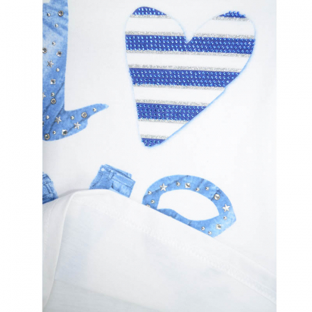 Tricou cu maneca scurta pentru fete Happy House T110323-4, Alb [2]