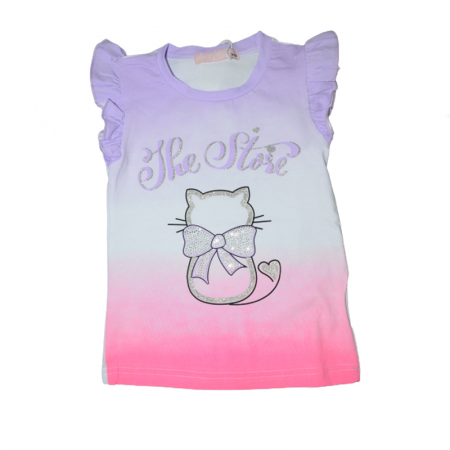 Tricouri fete - Tricou cu maneca scurta pentru fete Happy House WB-2936, Multicolor