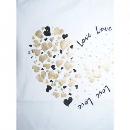 Tricou cu maneca scurta pentru fete Happy House WB-2940A, Alb [2]