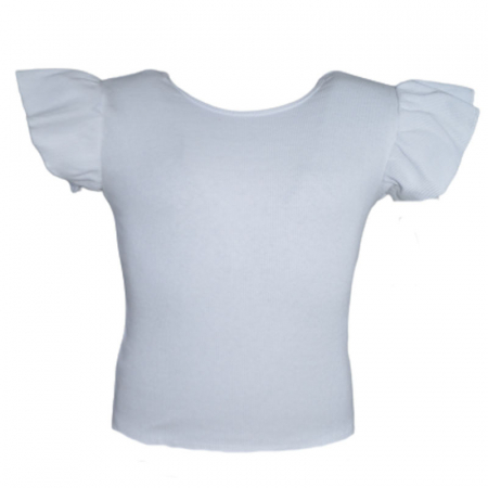 Tricouri fete - Tricou cu maneca scurta pentru fete Lucky Girl 5999A-116, Alb