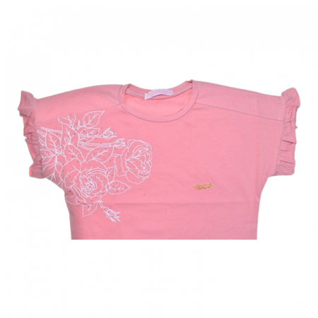 Tricou cu maneca scurta pentru fete, Mini Junior, T7572, Roz [1]