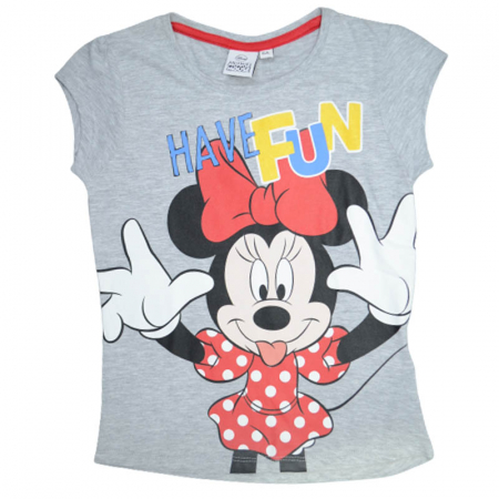 Tricouri fete - Tricou cu maneca scurta pentru fete Minnie Disney EP1083, Gri
