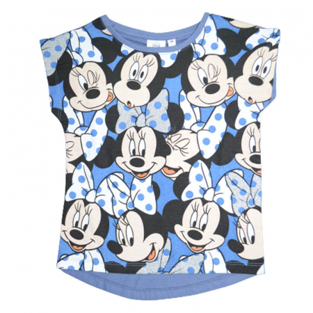 Tricouri fete - Tricou cu maneca scurta pentru fete Minnie Disney T110323-13, Albastru