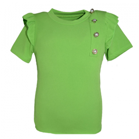 Tricouri fete - Tricou cu maneca scurta pentru fete New Collection 2327V, Verde