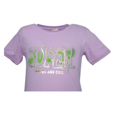 Tricou cu maneca scurta pentru fete OLC SVR 180323-B, Mov [2]