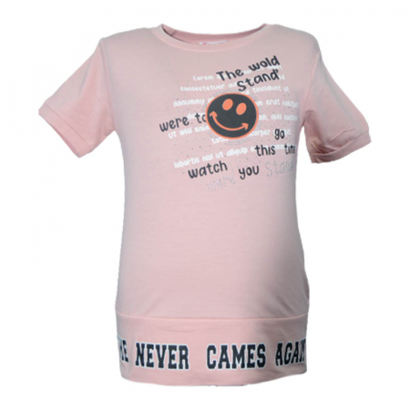 Tricouri fete - Tricou cu maneca scurta pentru fete OLC SVR 180323-C, Alb