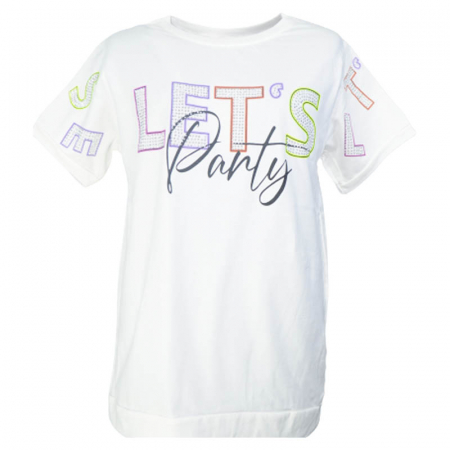 Tricouri fete - Tricou cu maneca scurta pentru fete OLC SVR 230323-E, Alb
