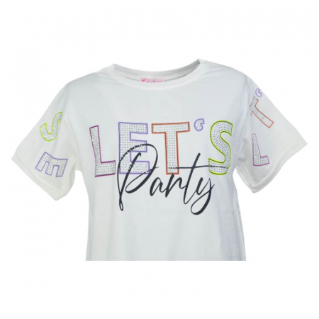 Tricou cu maneca scurta pentru fete OLC SVR 230323-E, Alb [2]