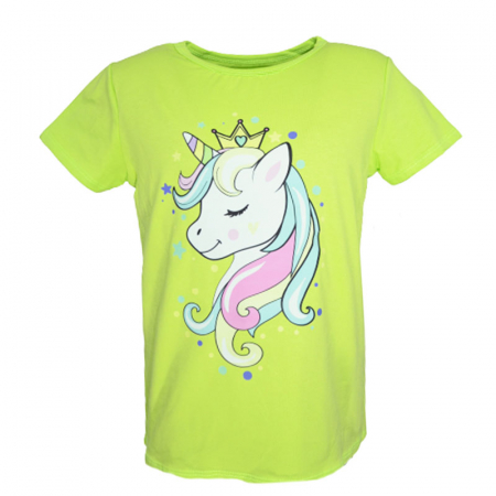 Tricouri fete - Tricou cu maneca scurta pentru fete Angelina V1317, Verde