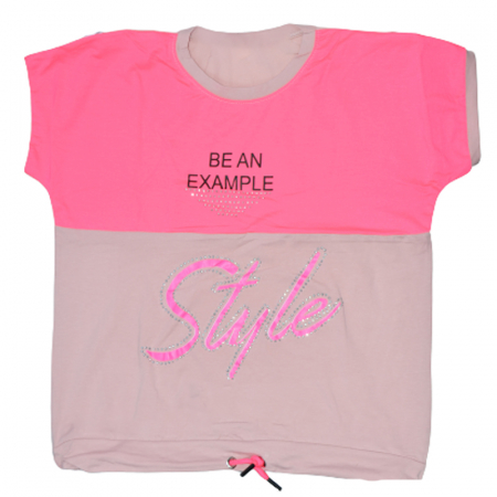 Tricouri fete - Tricou cu maneca scurta pentru fete OLC SVR 3368R, Roz