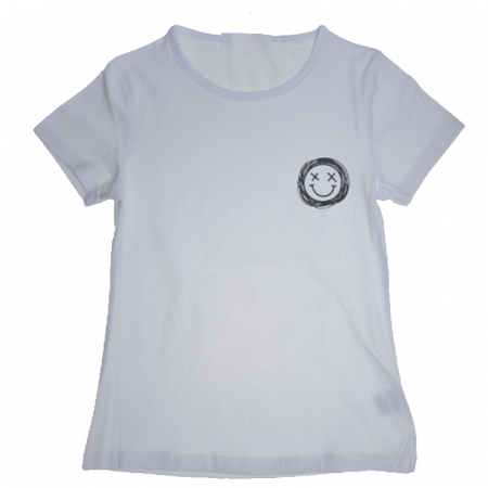 Tricouri fete - Tricou cu maneca scurta pentru fete Happy House WB-3058A, Alb