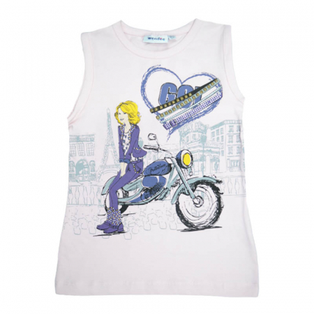 Tricouri fete - Tricou fara maneci pentru fete Wendee DS101154-1, Roz