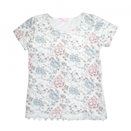 Tricouri fete - Tricou cu maneca scurta pentru fete Happy House CVC-882, Multicolor