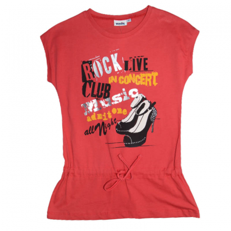Tricouri fete - Tricou cu maneca scurta pentru fete Wendee DY39122-2, Rosu