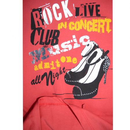 Tricou cu maneca scurta pentru fete Wendee DY39122-2, Rosu [2]