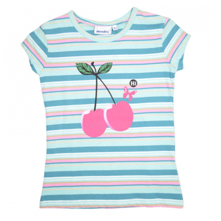 Tricouri fete - Tricou cu maneca scurta pentru fete Wendee DV10300377-1, Multicolor