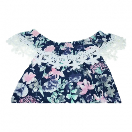 Tricou cu maneca scurta pentru fete Happy House CVC-1551-3, Multicolor [1]