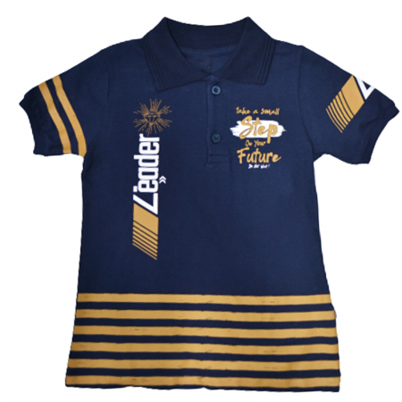 Tricouri baieti - Tricou cu maneca scurta polo pentru copii Wiggle MJ1509BL, Bleumarin