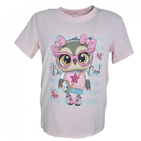 Tricouri fete - Tricou cu maneca scurta pentru fete Lucky Girls 5817R, Roz