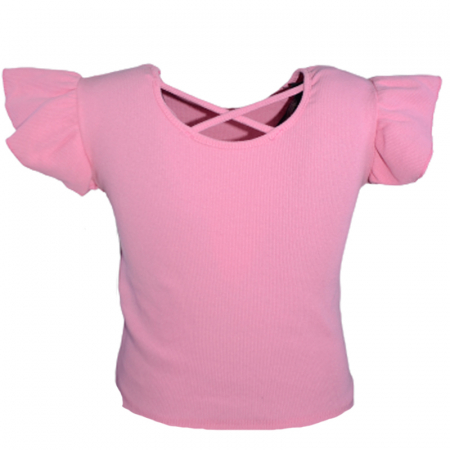Tricou cu maneca scurta pentru fete Lucky Girl 5999C-116, Coral [1]