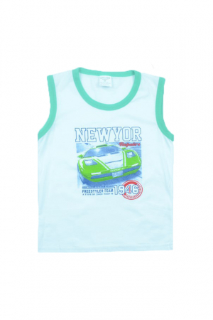 Tricouri baieti - Tricou fara maneci baieti Happy House HP01A-128, Alb
