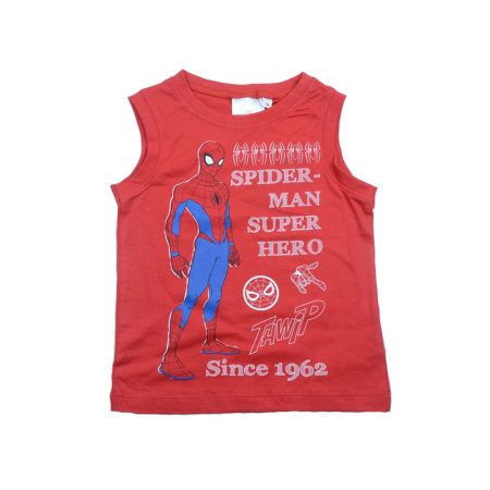 Tricouri baieti - Tricou fara maneci baieti Sun City Spider Man SE1180-98, Rosu