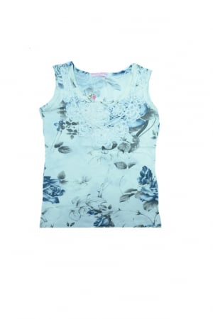 Tricouri fete - Tricou fara maneci pentru fete Happy House CVC-1159A3-128, Multicolor