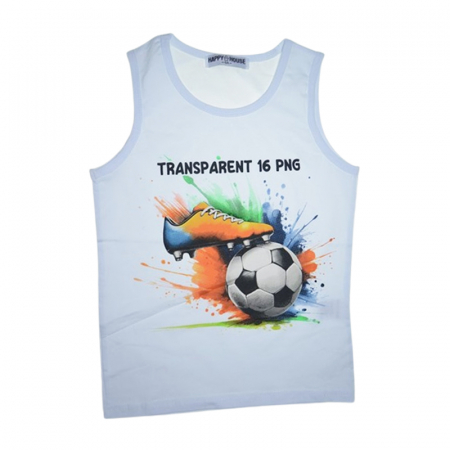 Tricouri baieti - Tricou fara maneci pentru baieti, Happy House, WY857, Alb