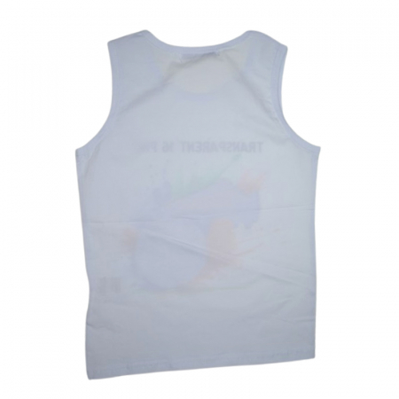 Tricou fara maneci pentru baieti, Happy House, WY857, Alb [1]