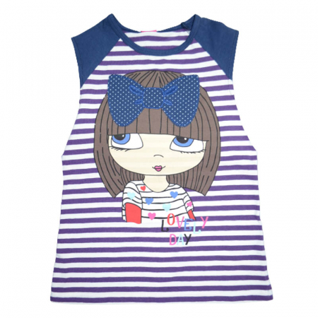 Tricouri fete - Tricou fara maneci pentru fete Atut T110323, Mov