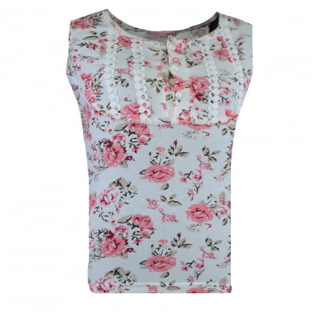 Tricouri fete - Tricou fara maneci pentru fete Happy House CVC-1157-2, Roz