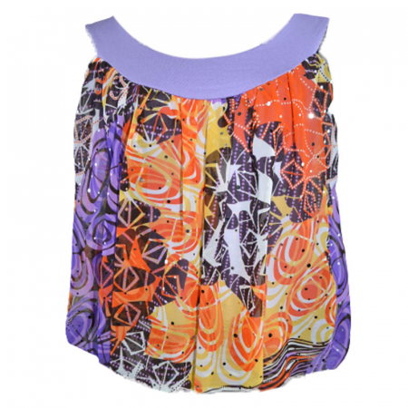 Tricouri fete - Tricou fara maneci pentru fete Mini Junior 300323-8, Mov