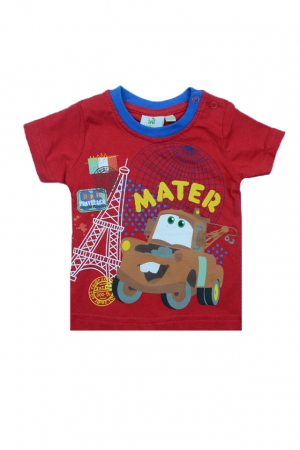Tricouri baieti - Tricou cu maneca scurta pentru baieti Disney Cars DISK-JTJM41100R, Rosu