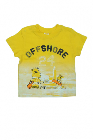 Tricouri baieti - Tricou cu maneca scurta pentru baieti Wendee BV01300183, Galben