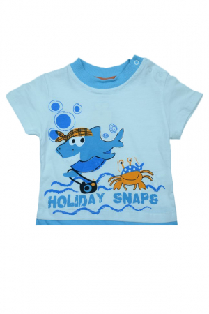 Tricouri baieti - Tricou cu maneca scurta pentru baieti Wendee BV01300269, Alb