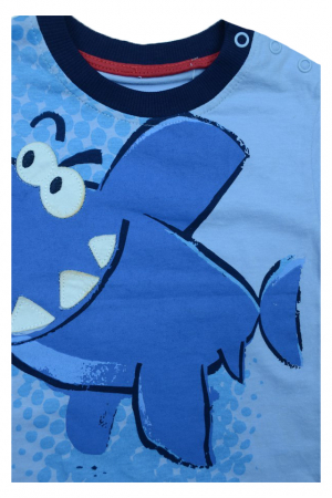 Tricou cu maneca scurta pentru baieti Wendee DY101311A, Albastru [1]